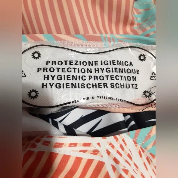 Women's NWT Multicolor Long Sleeve Bodysuit /Swimsuit Mukticolr Size M - Picture 7 of 9